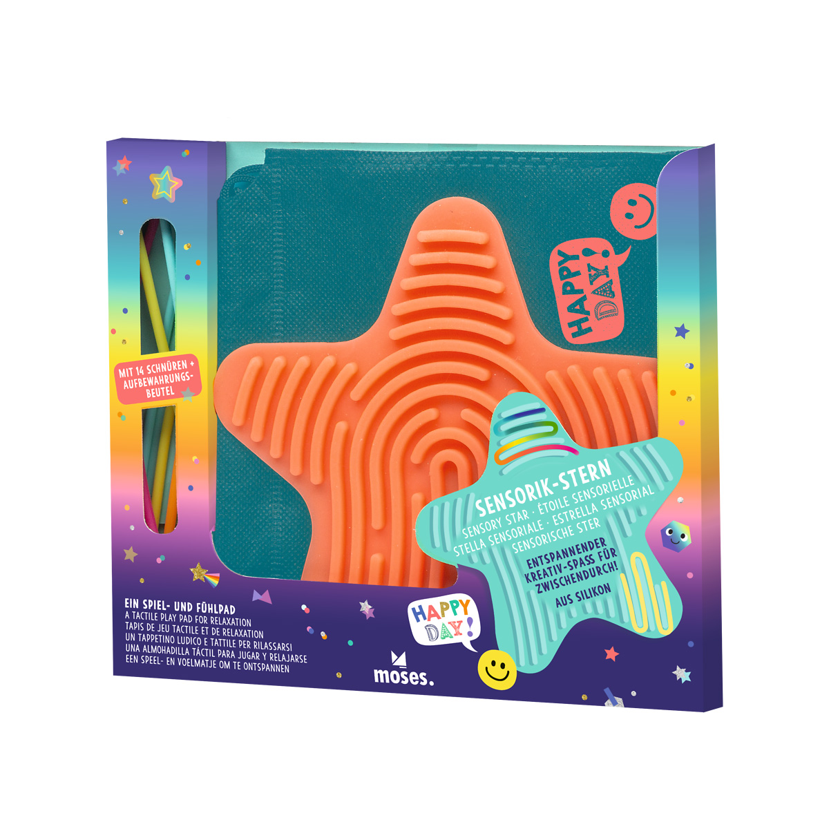 Motorik Stern mit Silikonschnüren