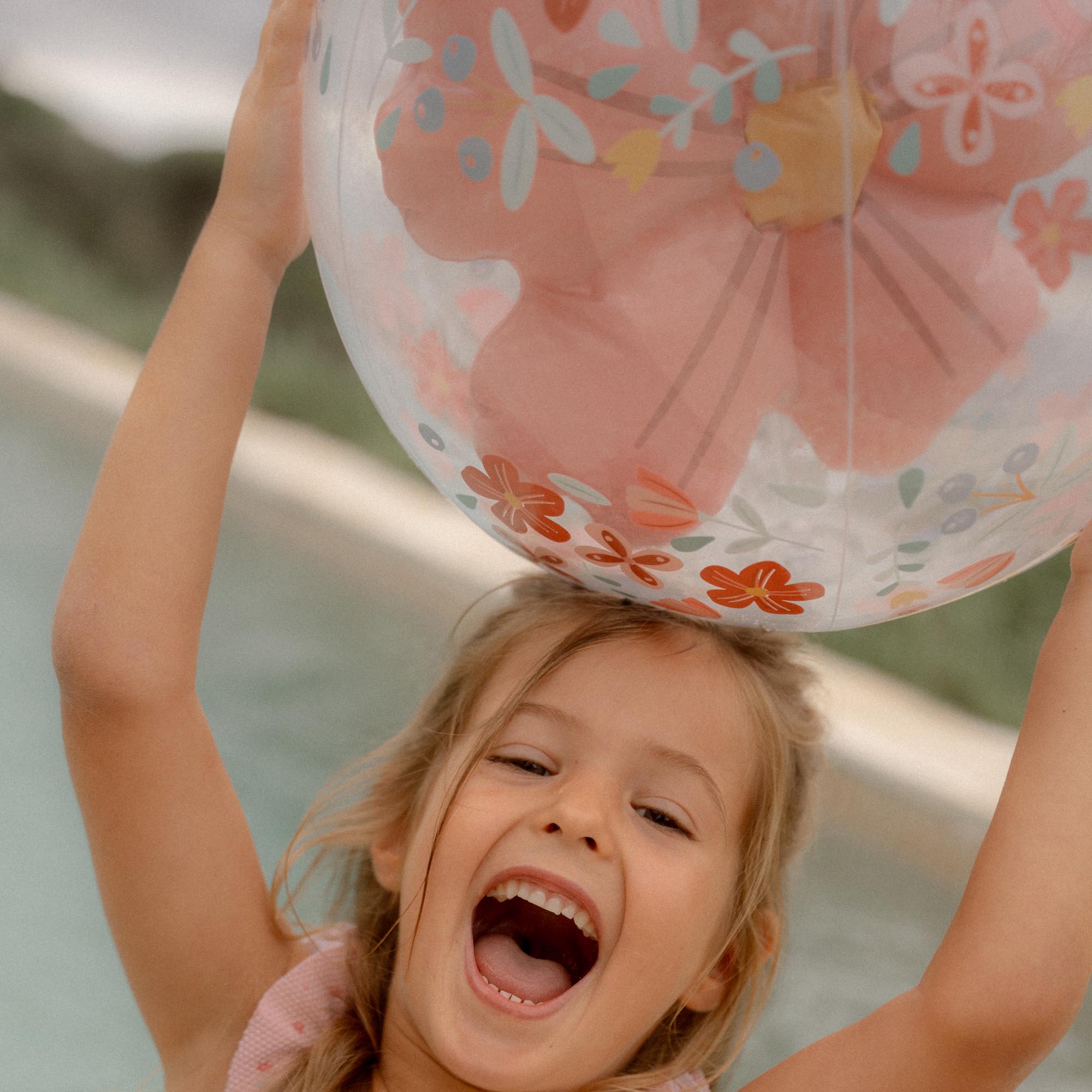 Wasserball 3D Pink Flowers