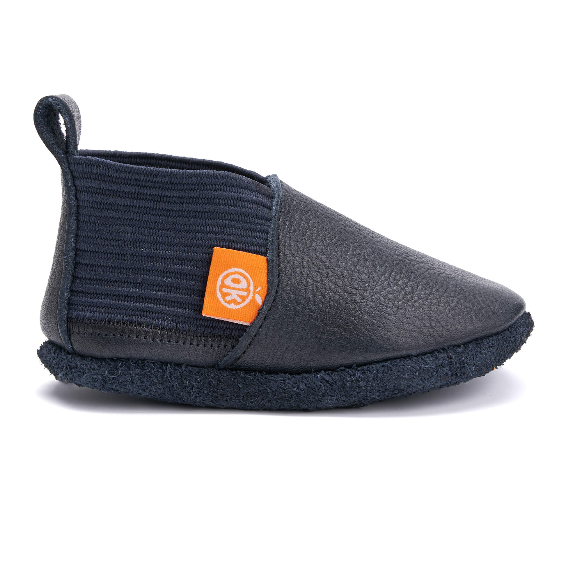 Lederhausschuh Soft Elastie Dunkelblau 18/19