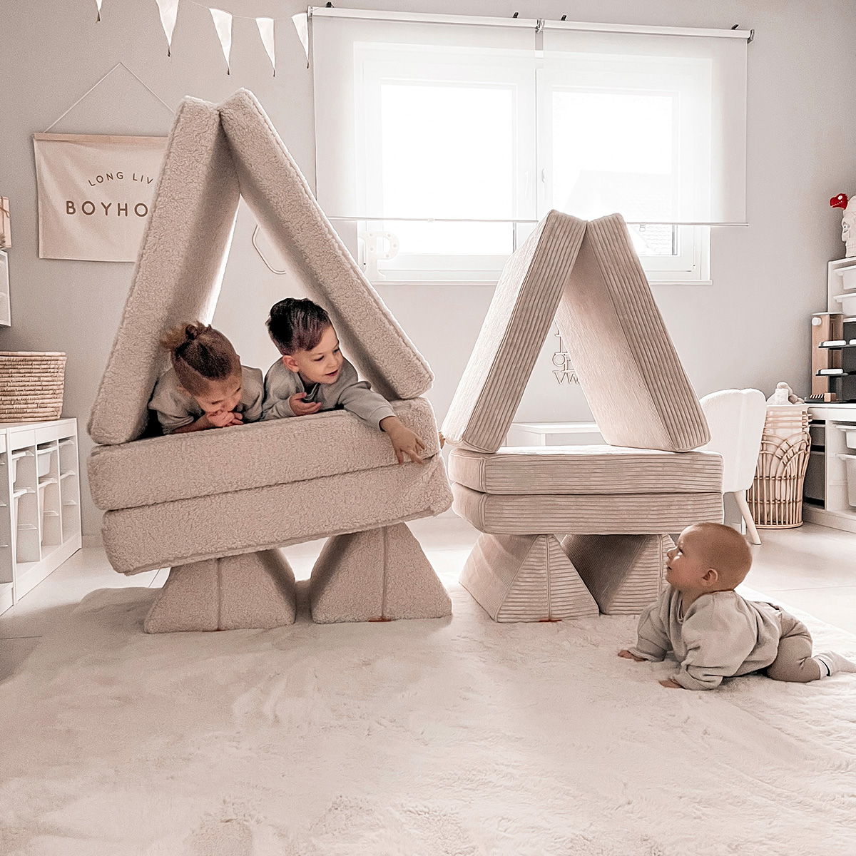 Mini Spielsofa Cord Koala Grau