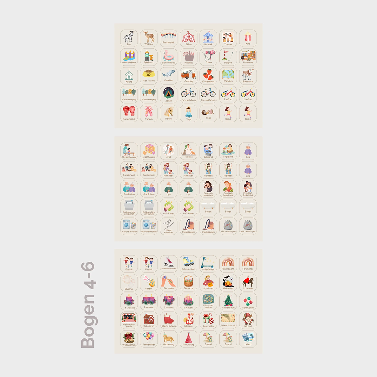 Kärtchen Wochenplaner