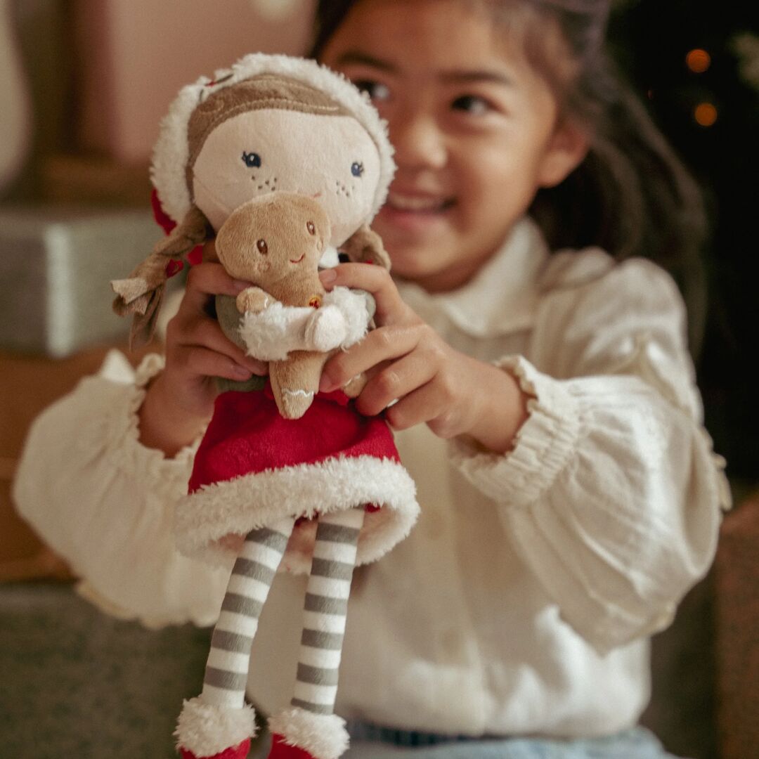 Kuschelpuppe Weihnachten Rosa