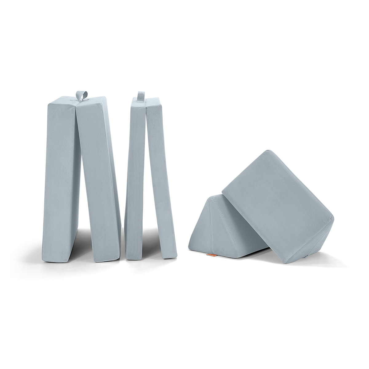 Spielsofa Velours Arktis Blau