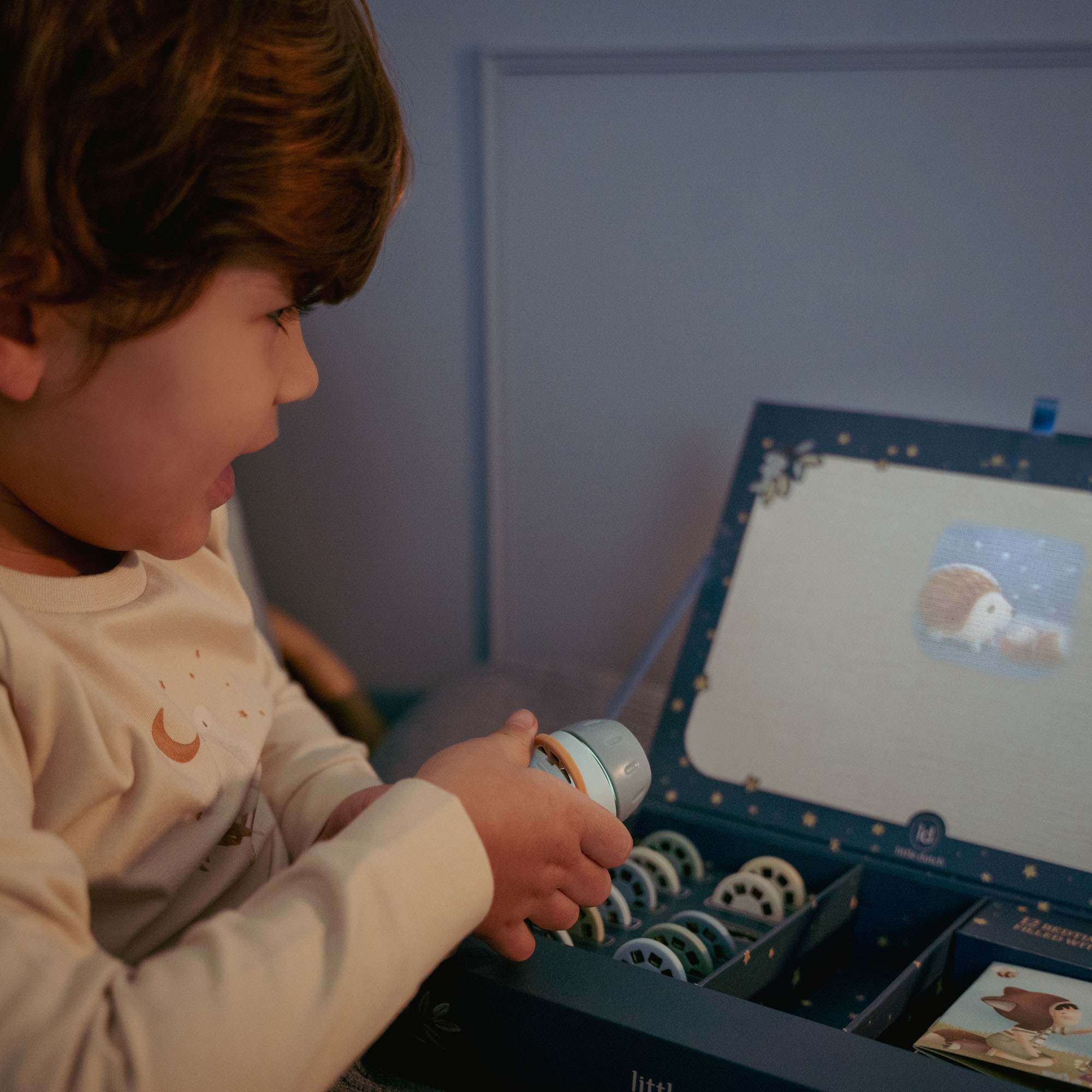 Geschichten Projektor Taschenlampe Blau