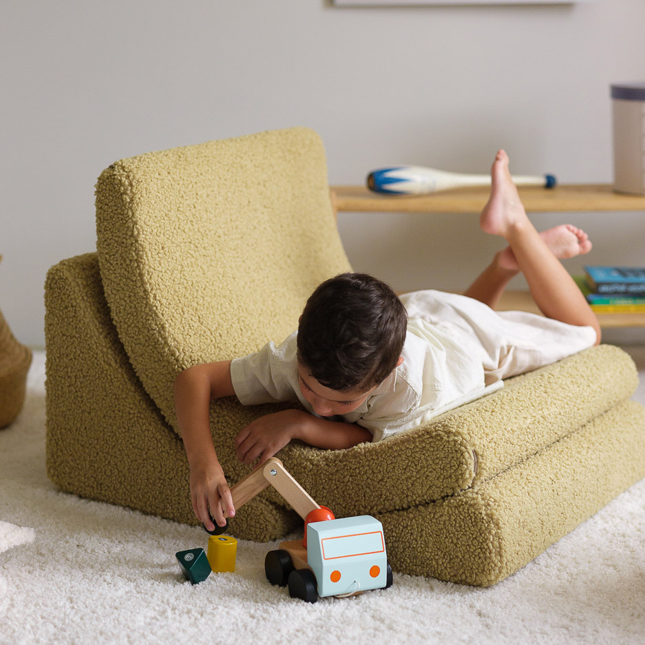 Kindersessel Moon Teddy Matcha