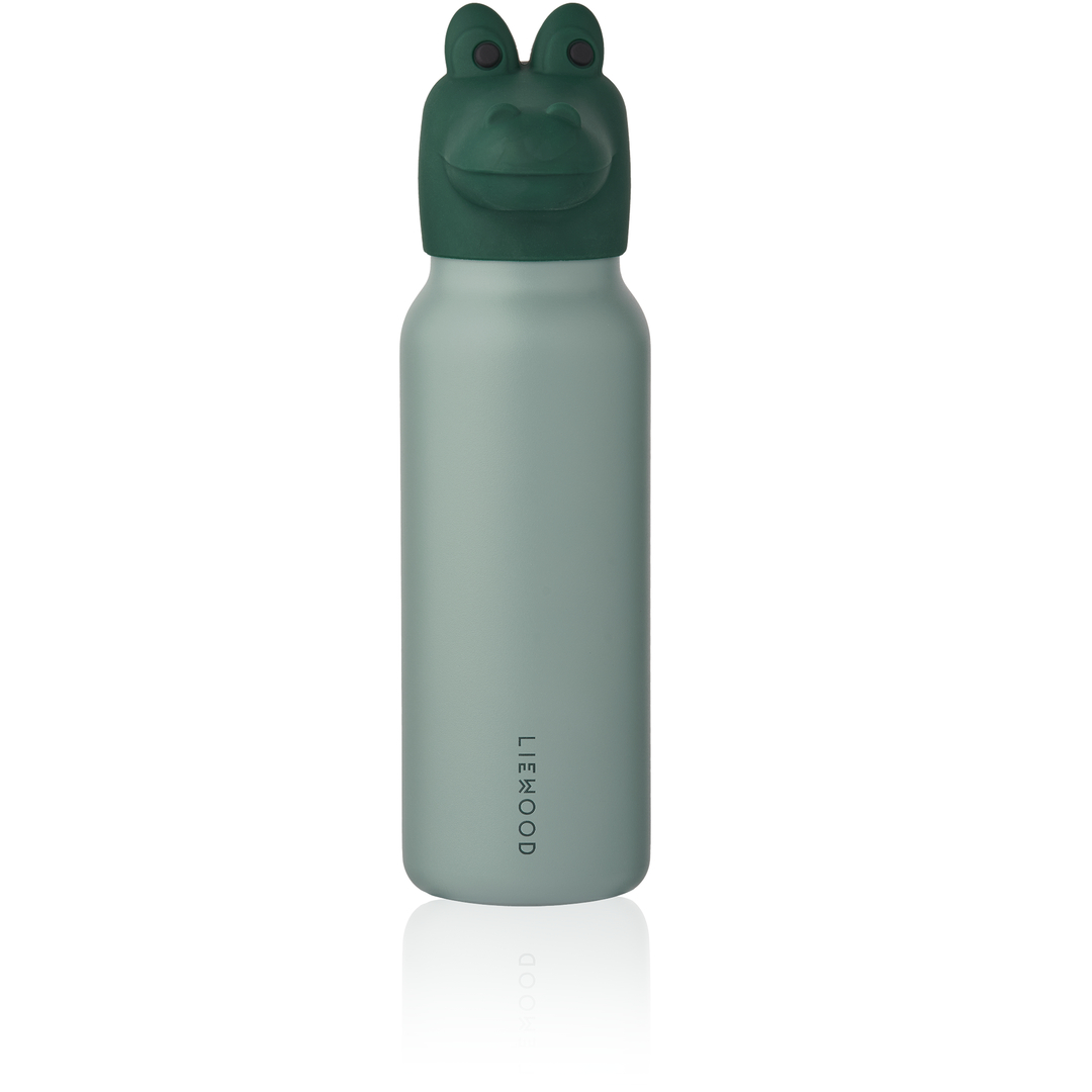  Trinkflasche Falk mit Silikondeckel Krokodil Peppermint / Garden green