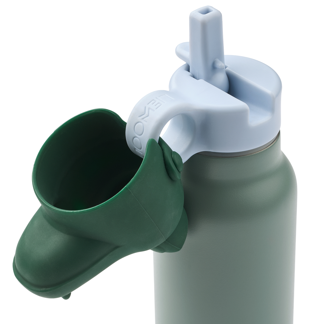  Trinkflasche Falk mit Silikondeckel Krokodil Peppermint / Garden green