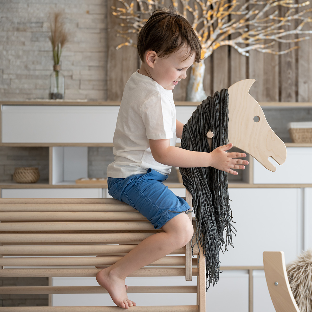 Holzpferd-Aufsatz für JOWE Kletterdreieck