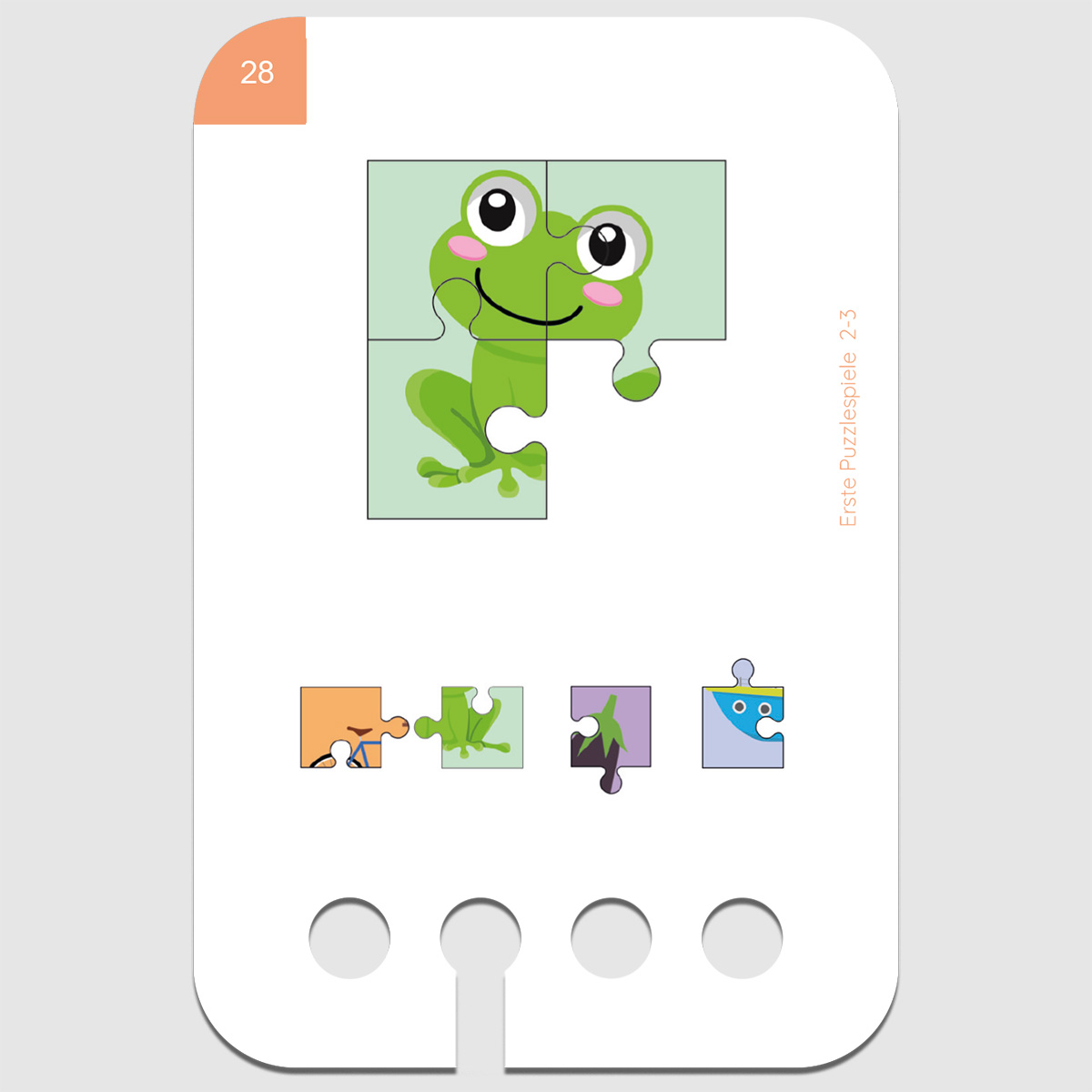 Lochkasten Kartensatz 2-3 Erste Puzzlespiele