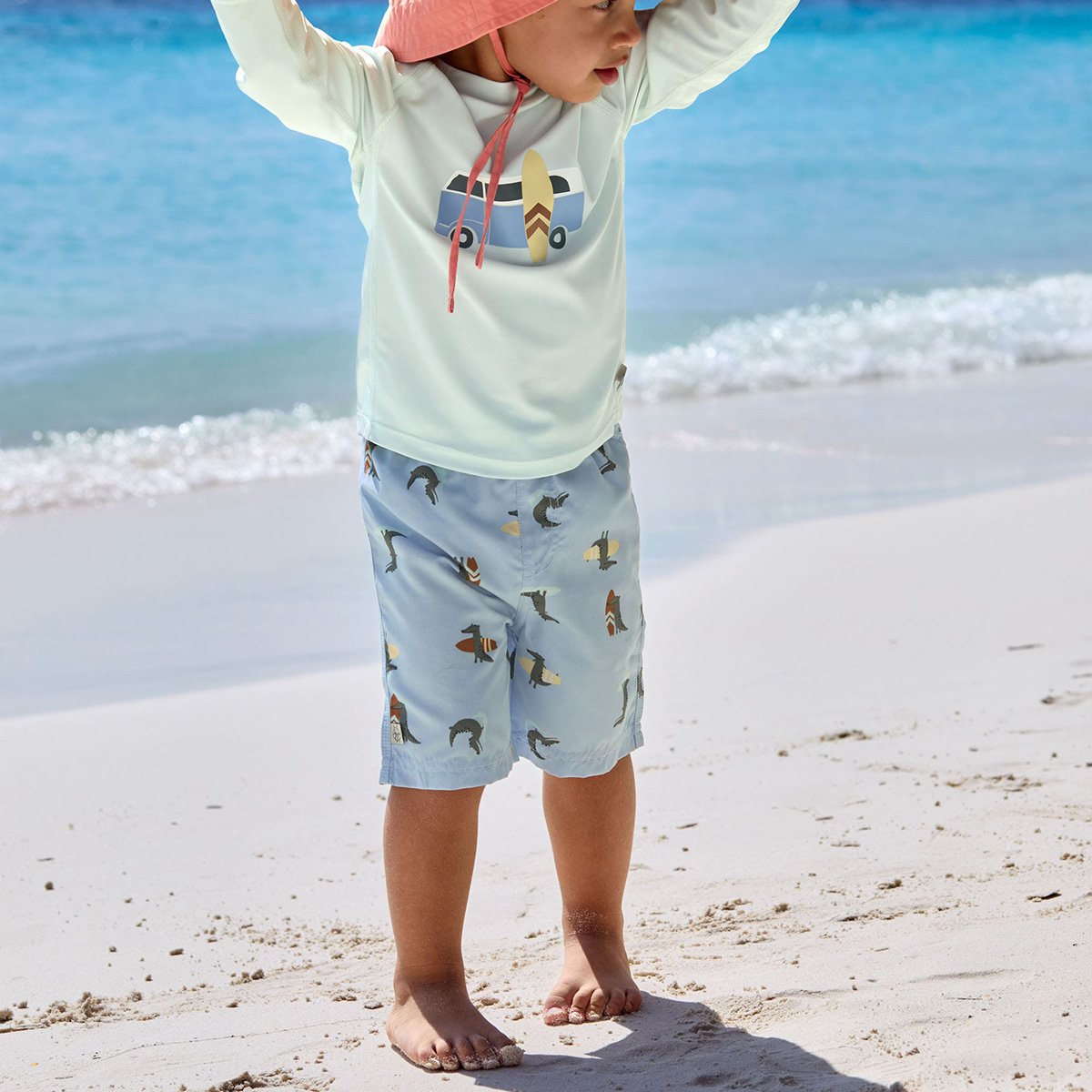 UV-Badehose Crocodile Sky Blue