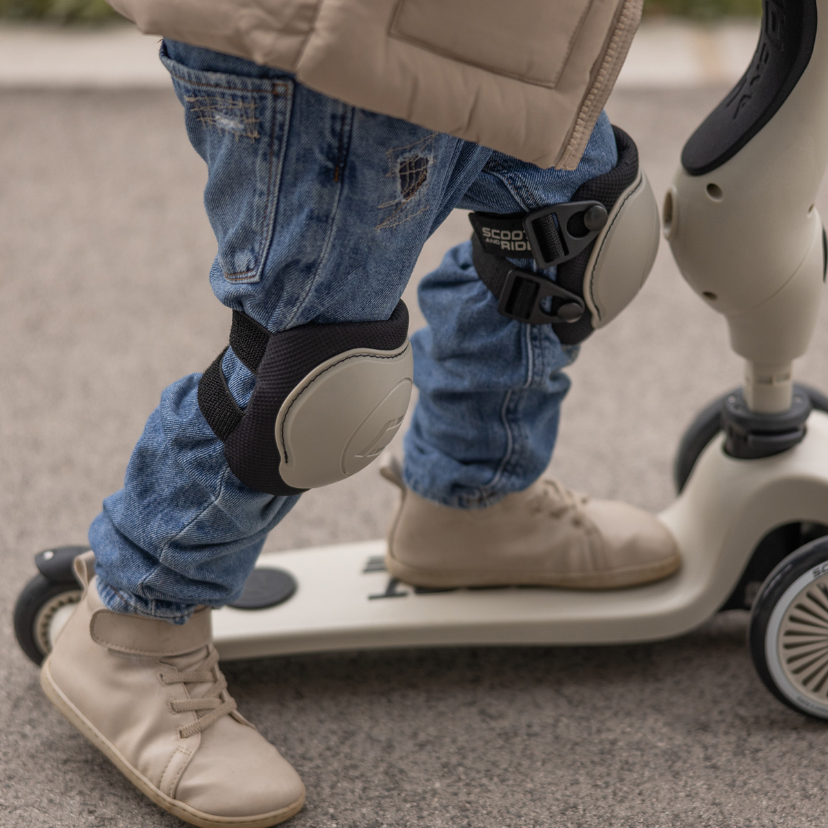 Protectives Set Knie- und Ellenbogen-Schützer Ash XXS