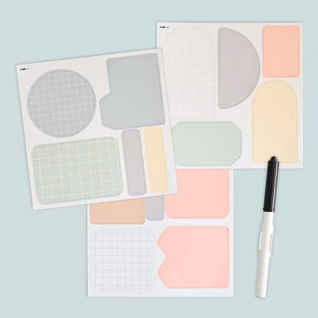 Magnetische Haftnotizen in Pastelltönen