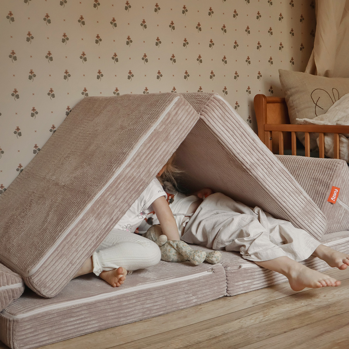 Mini Spielsofa Cord Kirschblüte Rosa