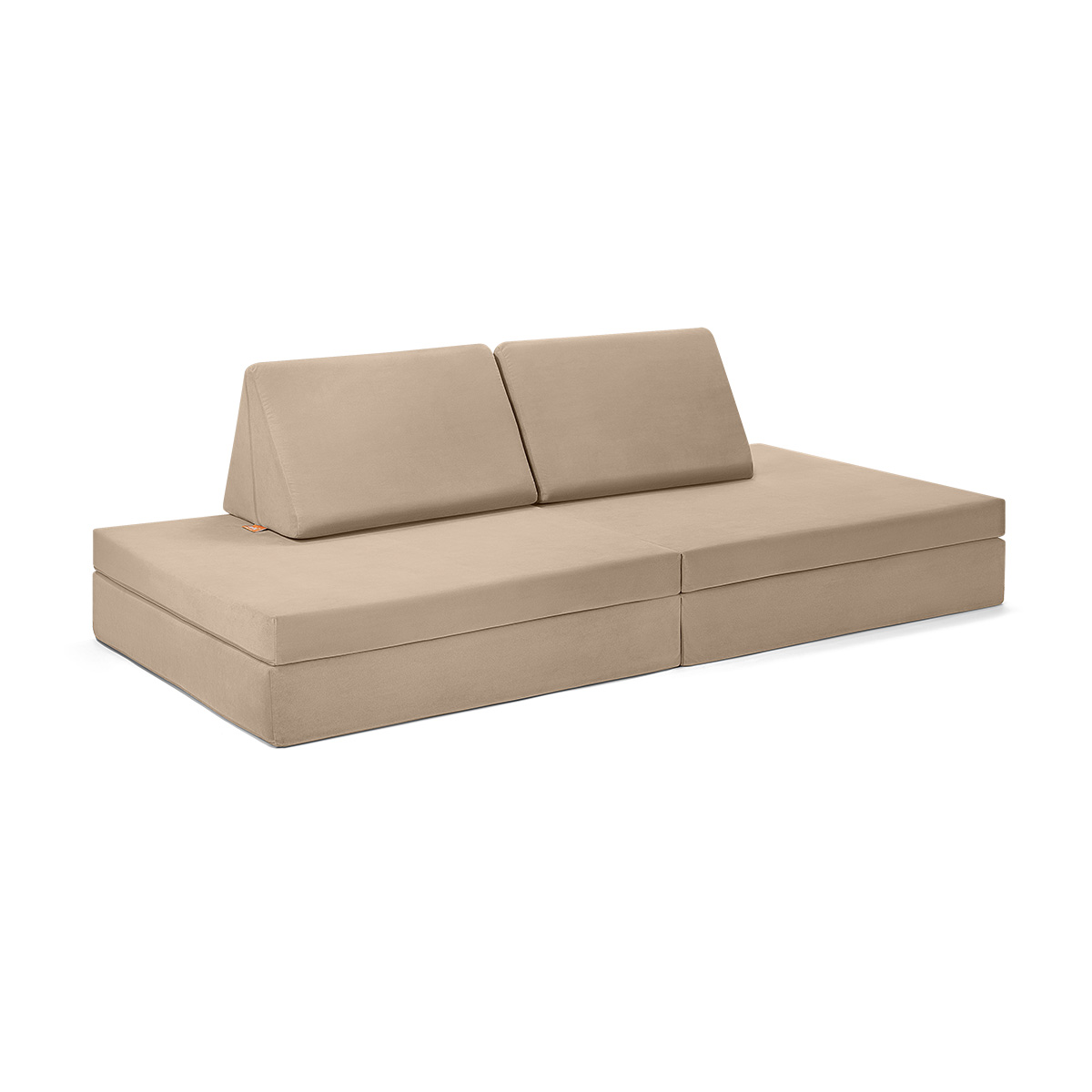 Spielsofa Velours Erdnuss Beige