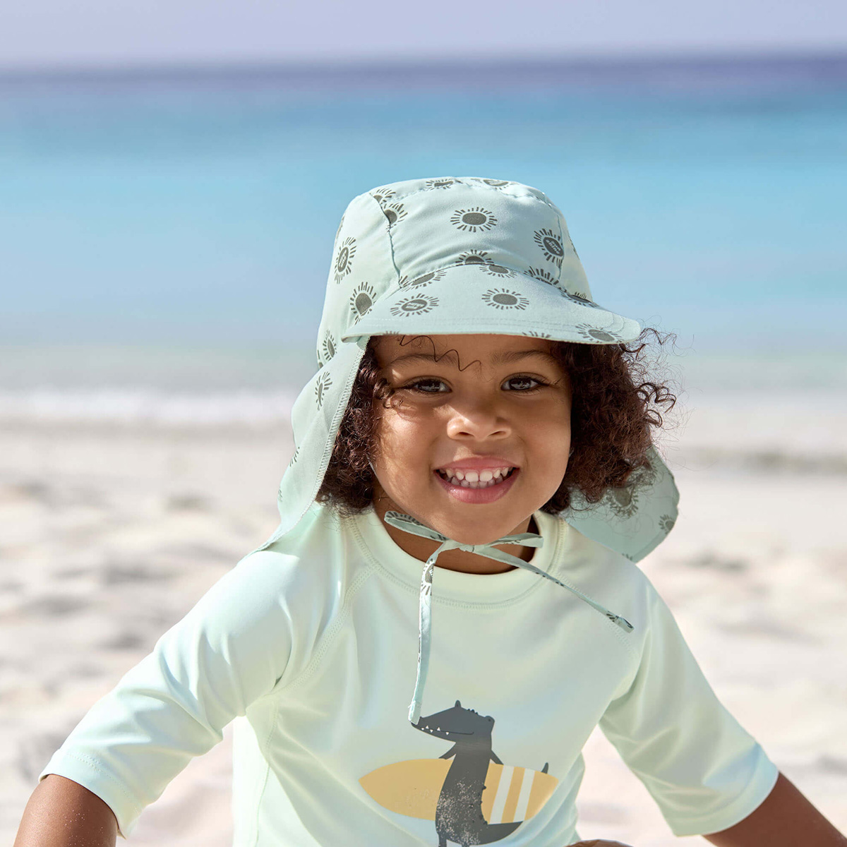 UV-Shirt kurzarm Crocodile Sea Foam