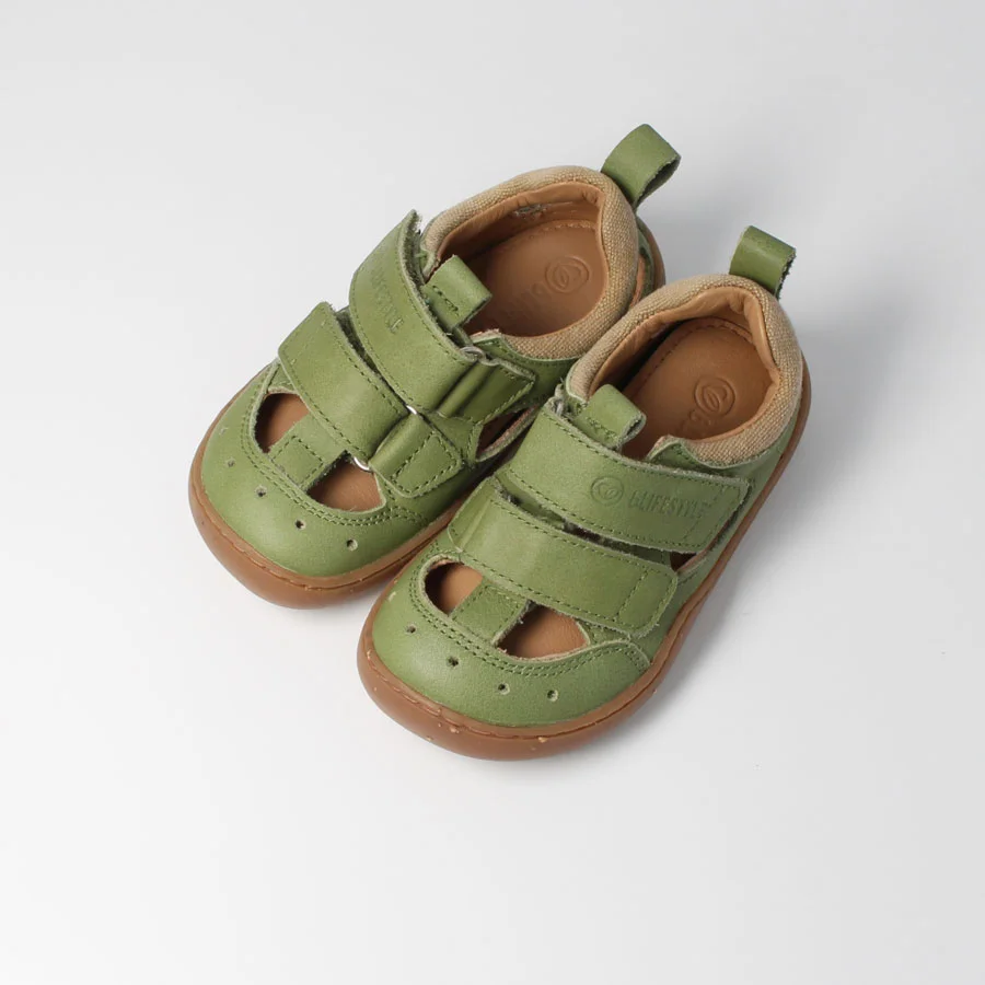 Barfußschuh kammmolchSTYLE moosgrün