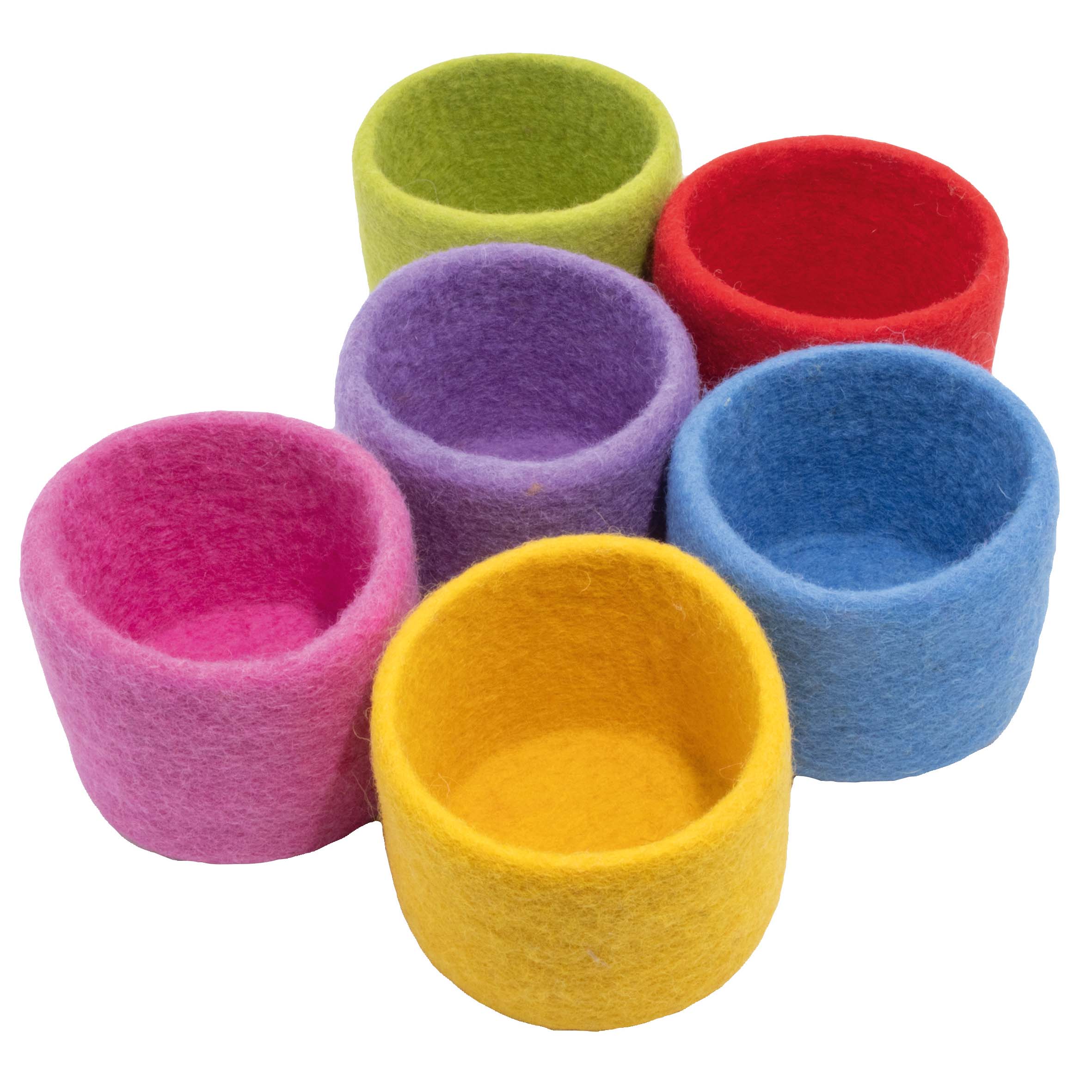 Filz Regenbogenschalen 6tlg.