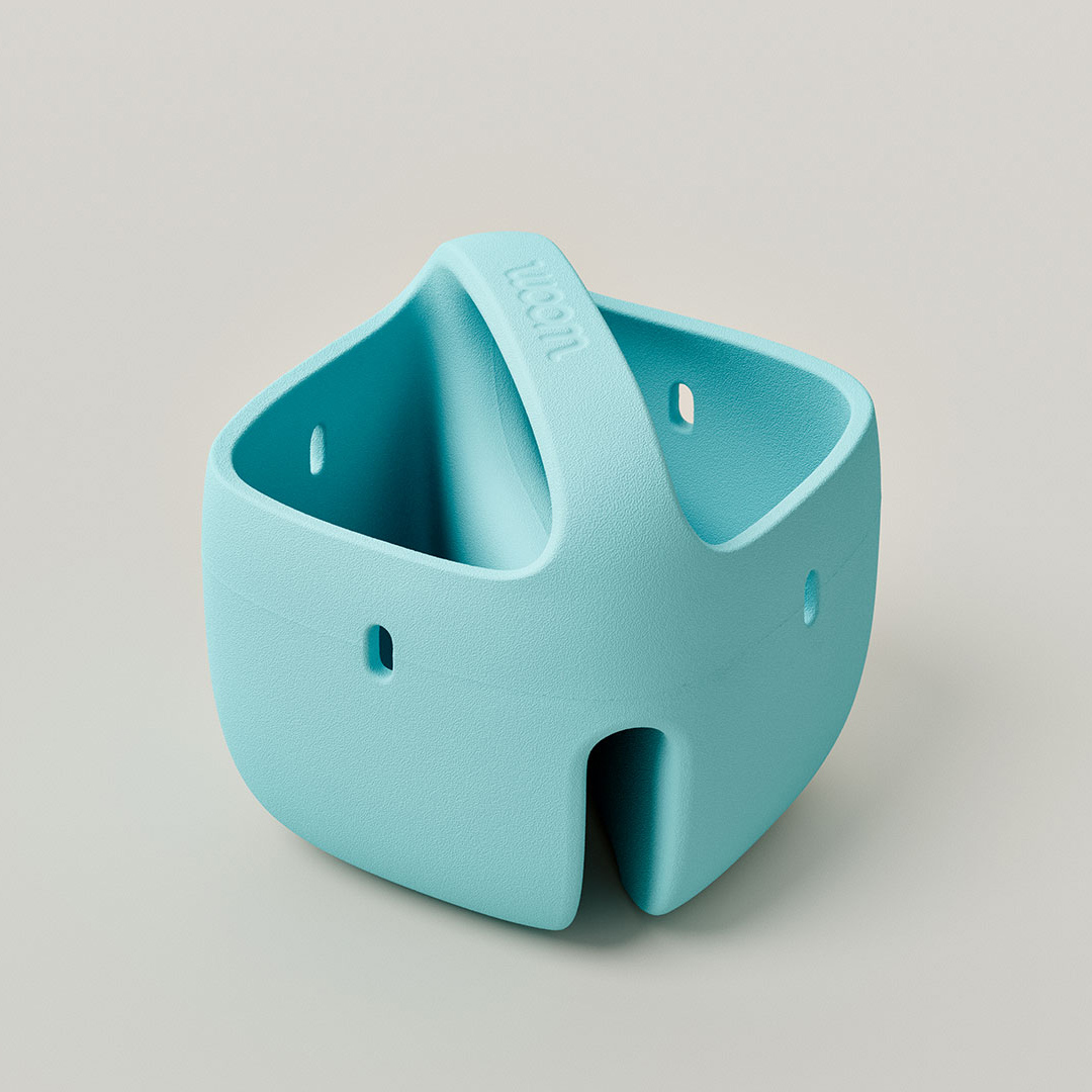 woom POP Stifthalter & Fahrradkorb Blau