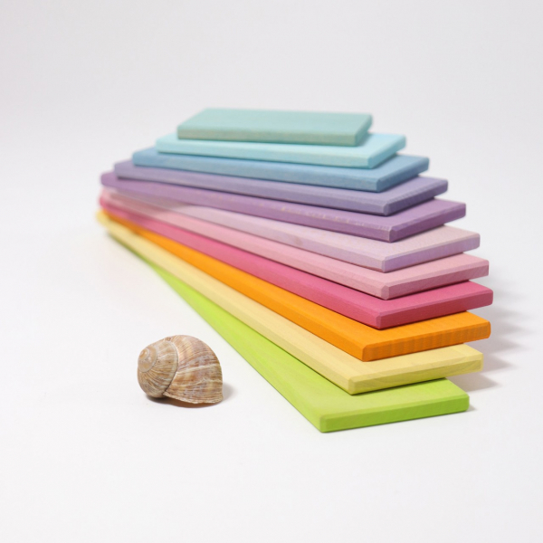 Bauplatten Regenbogen Pastell