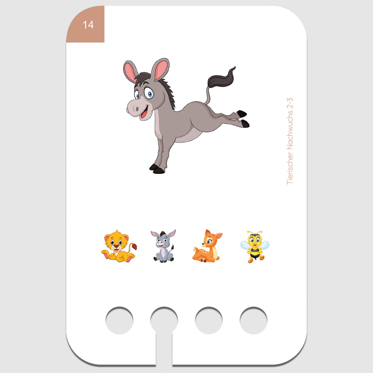 Lochkasten Kartensatz 2-3 Tierischer Nachwuchs