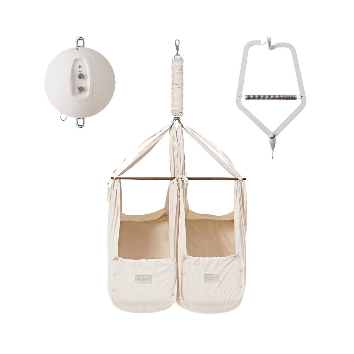 Federwiege Set Zwillinge mit Motor Original & Türklammer