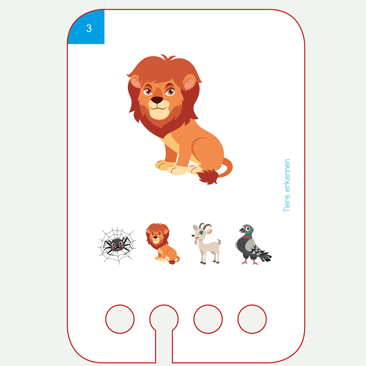 Lochkasten Kartensatz 2+ Tiere erkennen