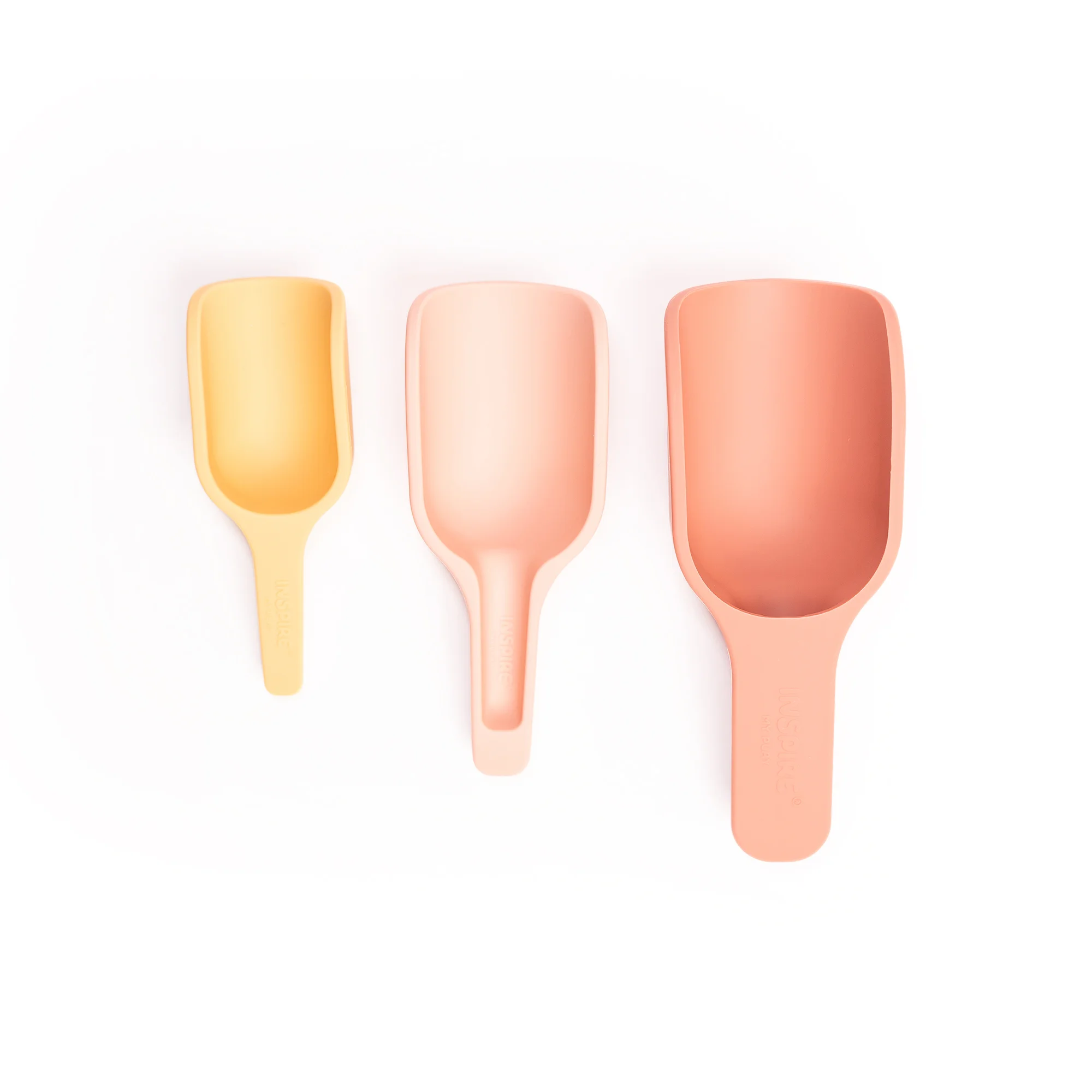 Stapelbares Silikon-Schaufel Set Corall/Gelb Pastell