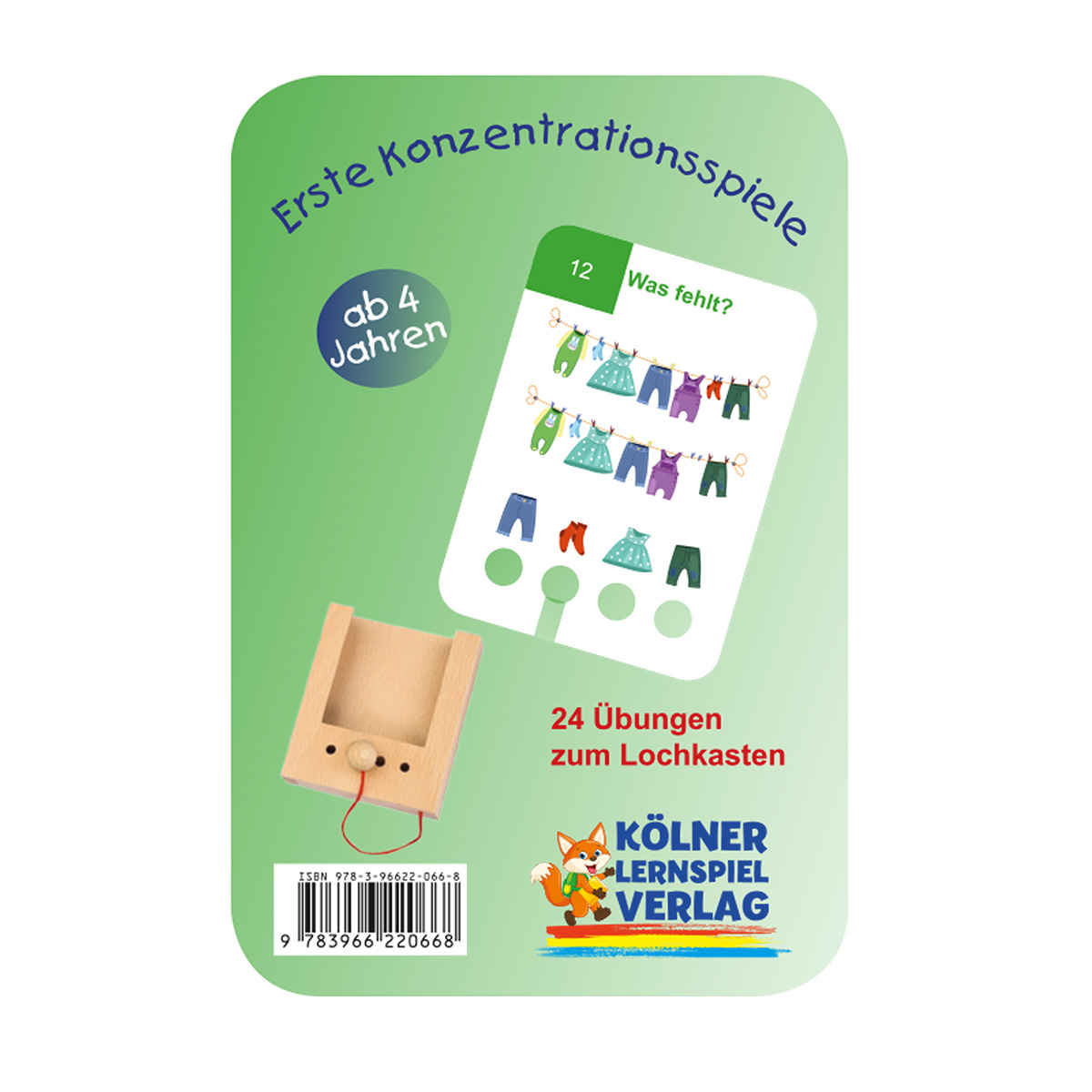 Lochkasten Kartensatz 4+ Erste Konzentrationsspiele