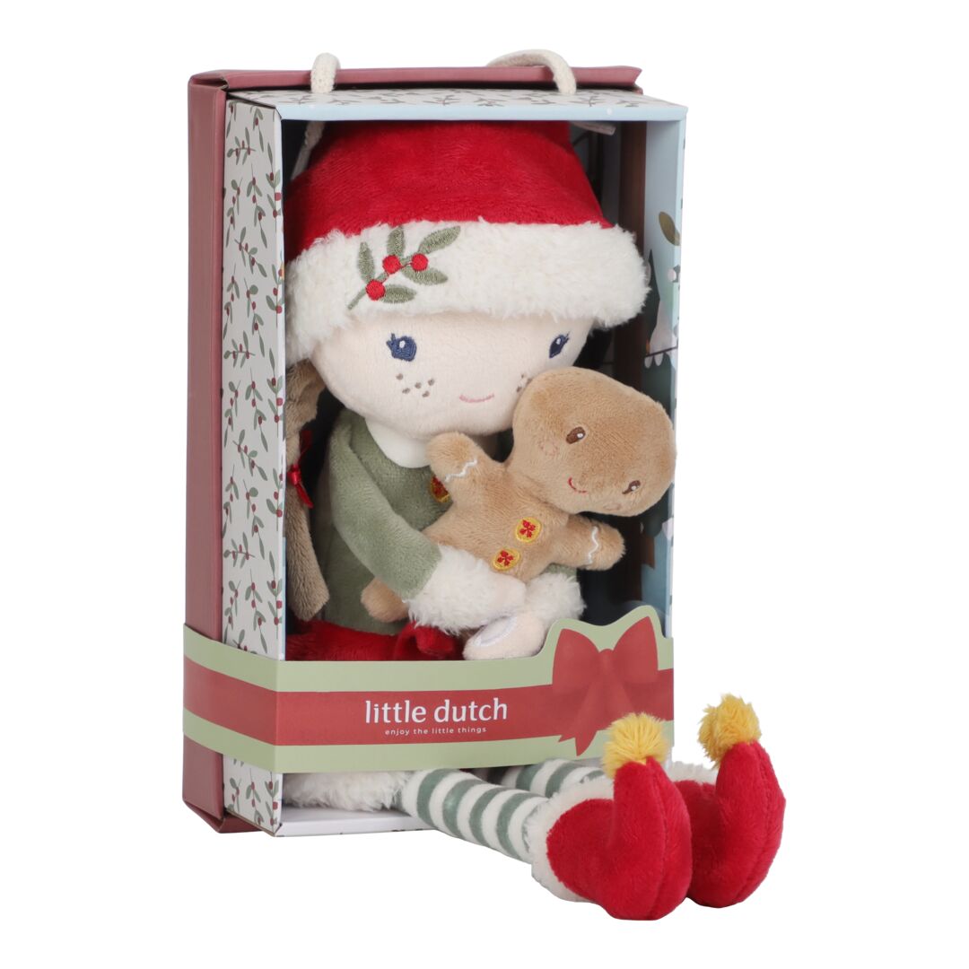 Kuschelpuppe Weihnachten Rosa