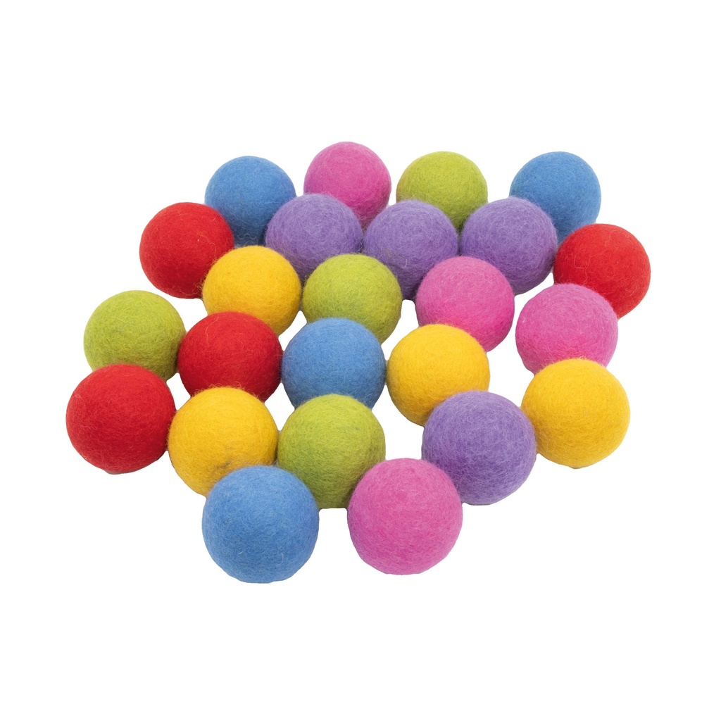 Filzkugeln Regenbogen Groß Einzelstück