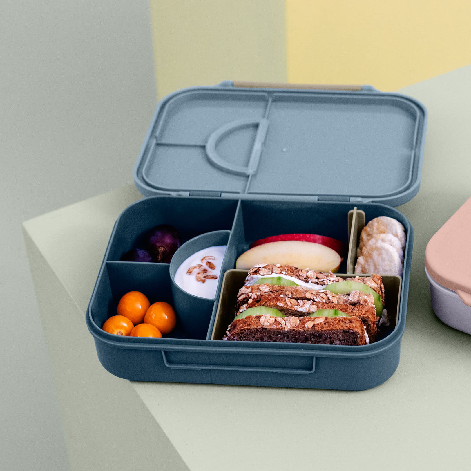 Bento Lunchbox Pattern Party Blau 