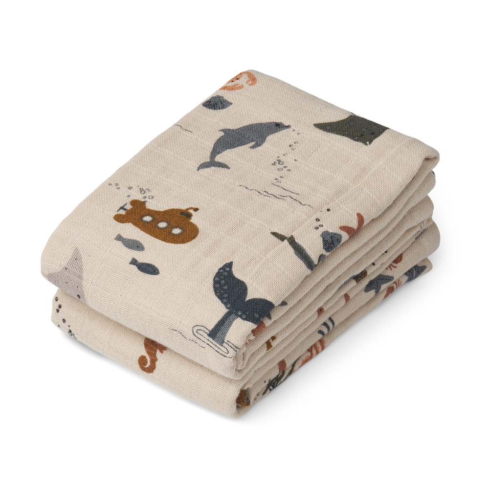 Mulltücher Set Lewis Sea creature / Sandy