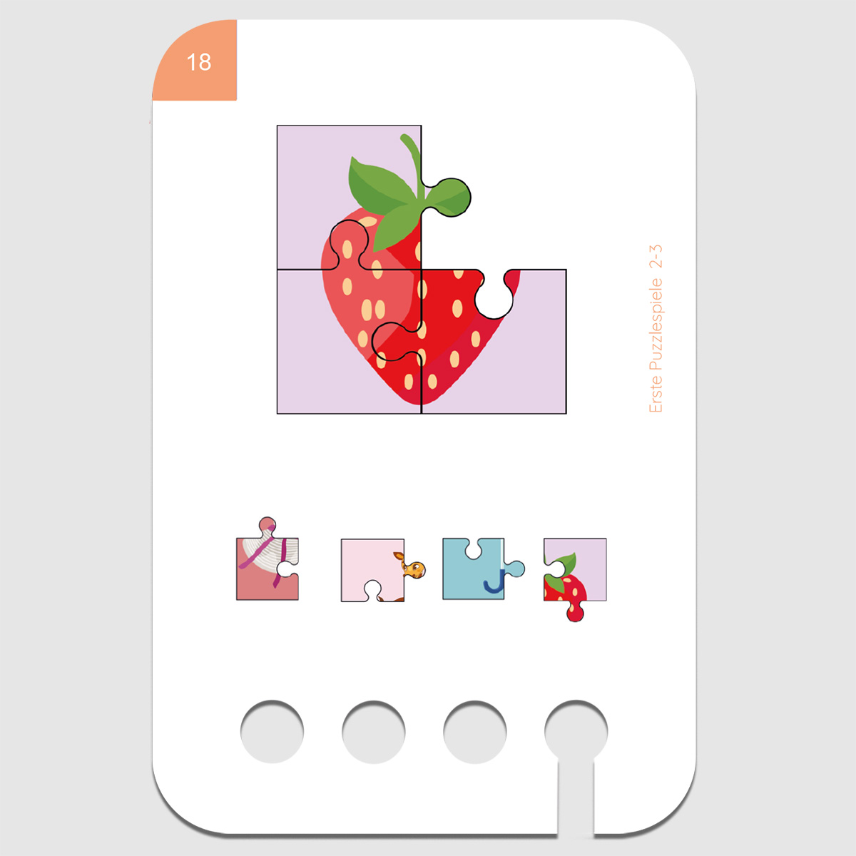 Lochkasten Kartensatz 2-3 Erste Puzzlespiele