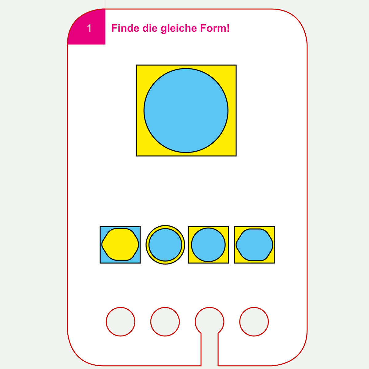 Lochkasten Kartensatz 4+ Formenrätsel