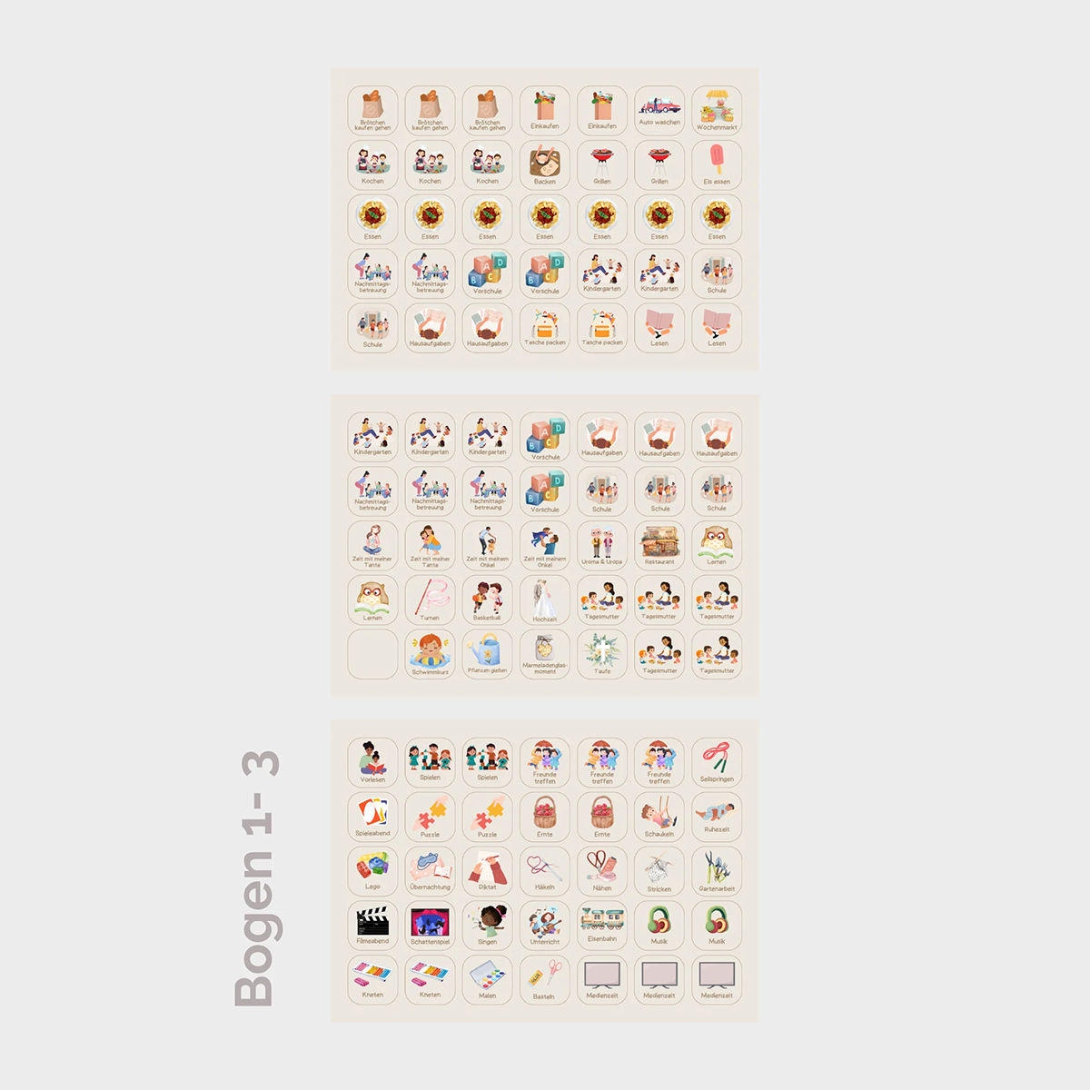 Kärtchen Wochenplaner