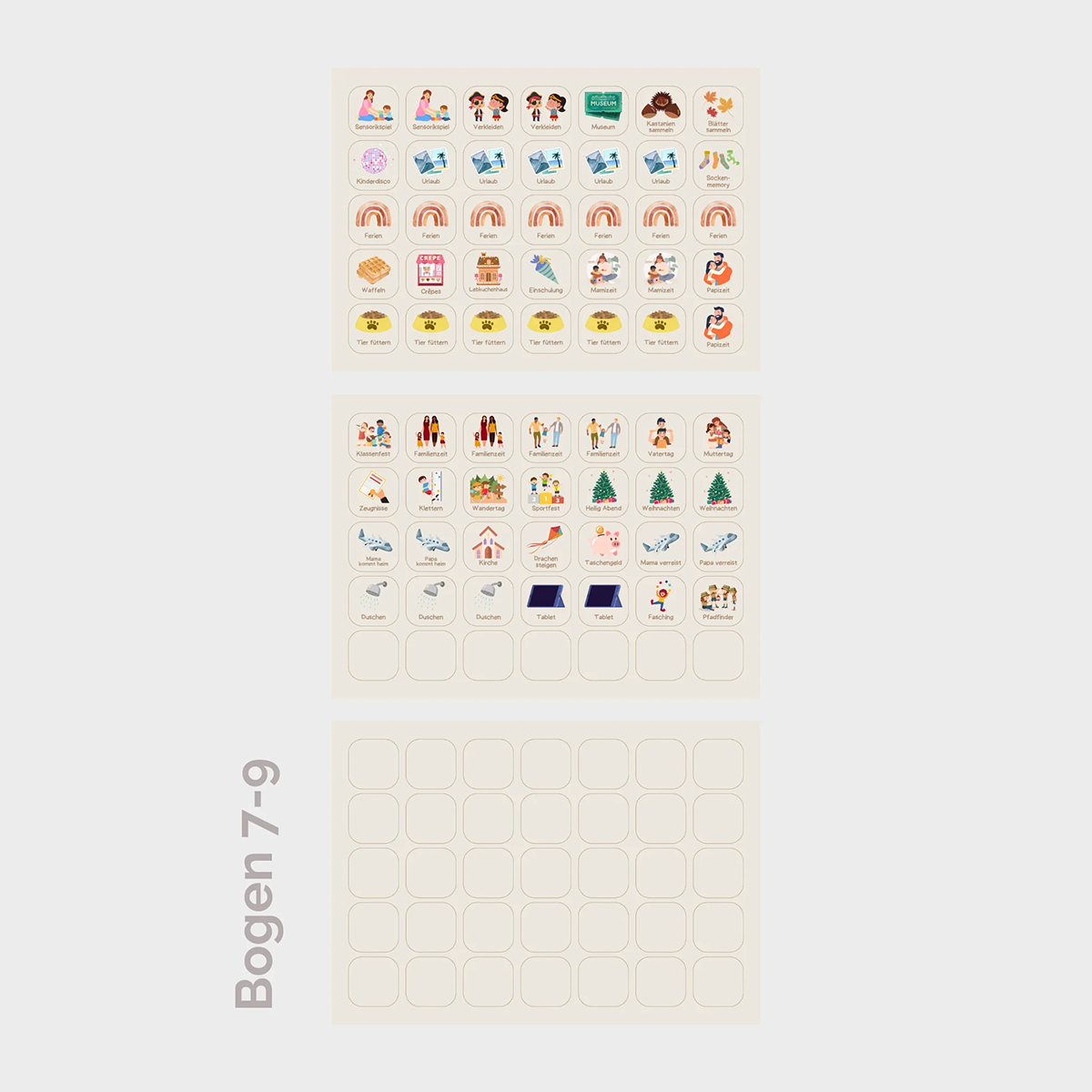 Kärtchen Wochenplaner