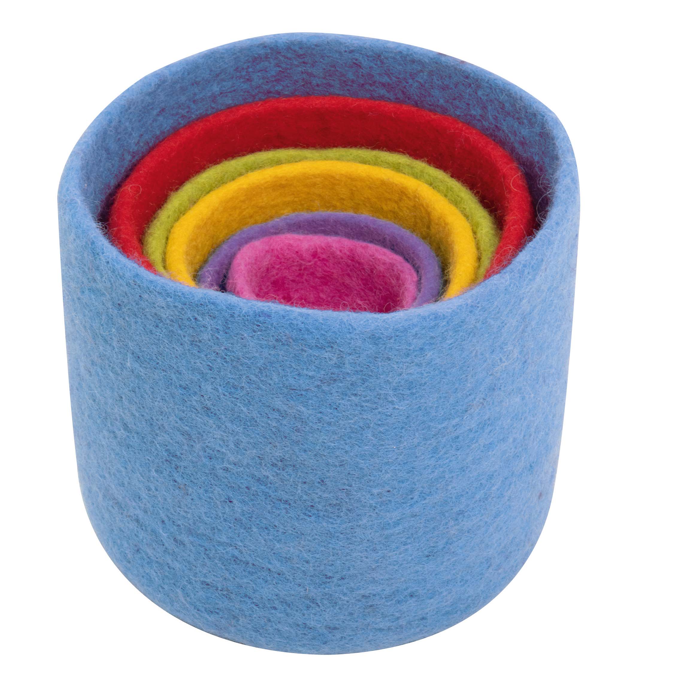 Filz Regenbogen Stapelschalen 6tlg.