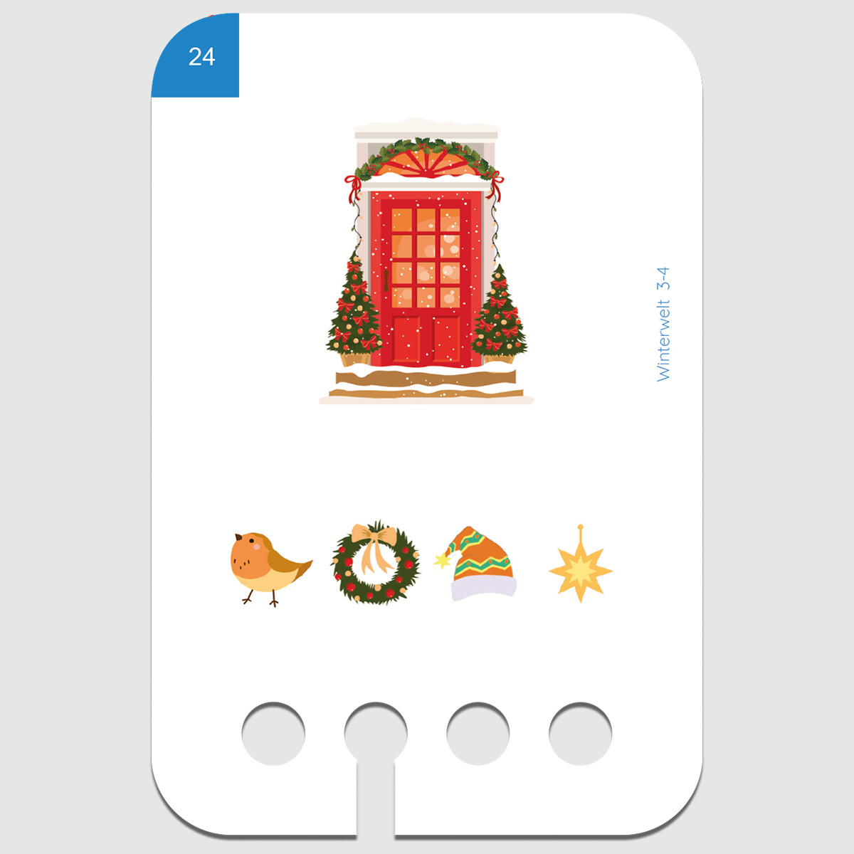 Lochkasten Kartensatz 3-4 Winterwelt