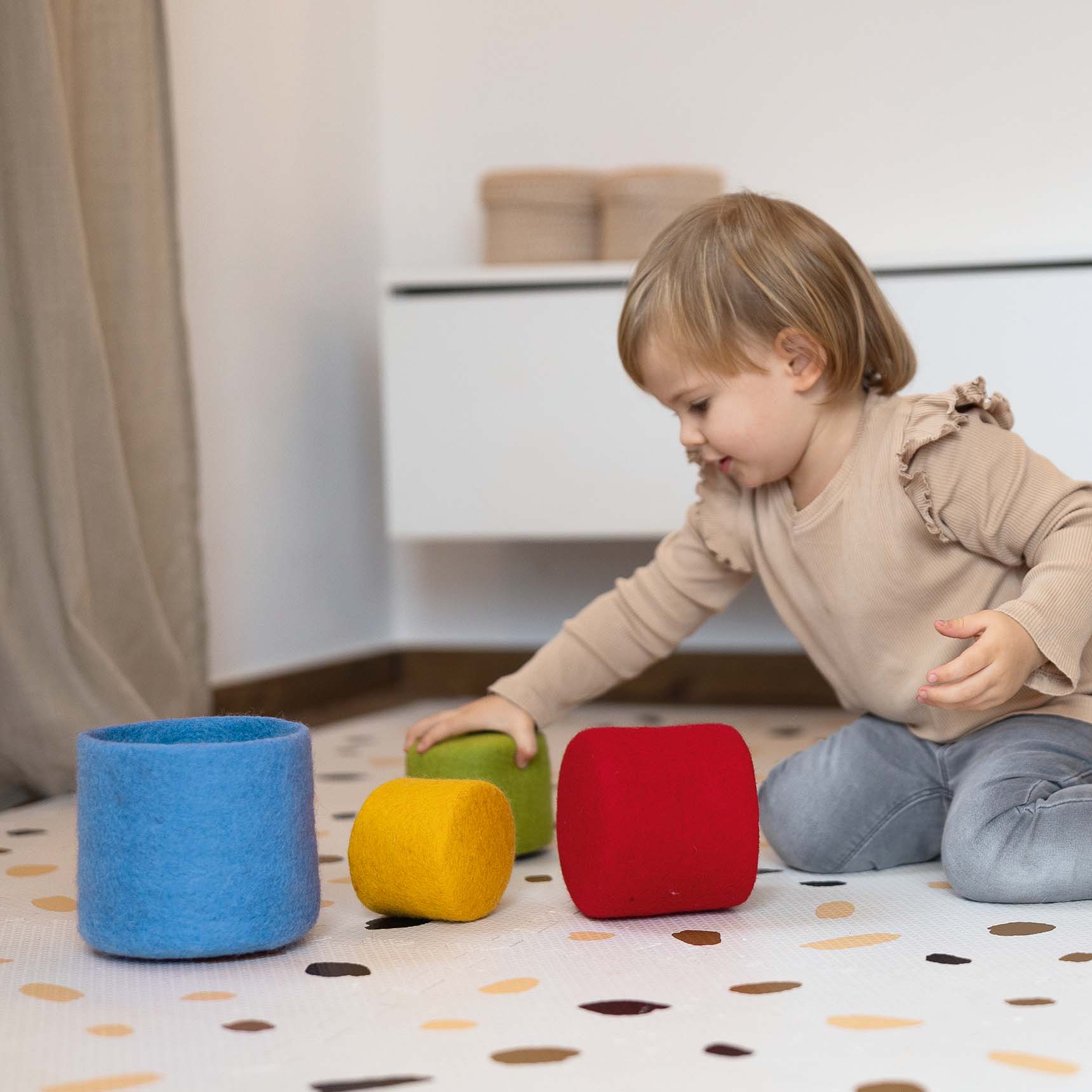 Filz Regenbogen Stapelschalen 6tlg.