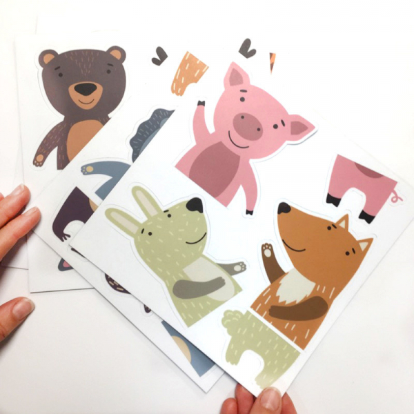 Magnetisches Puzzle Tiere