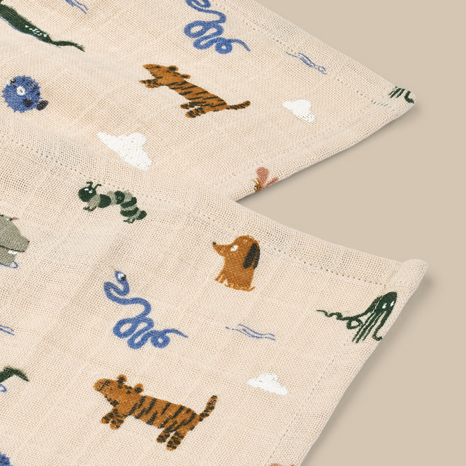 Mulltücher Set Lewis Around the world / Sandy