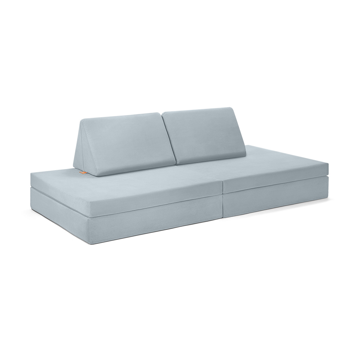 Spielsofa Velours Arktis Blau
