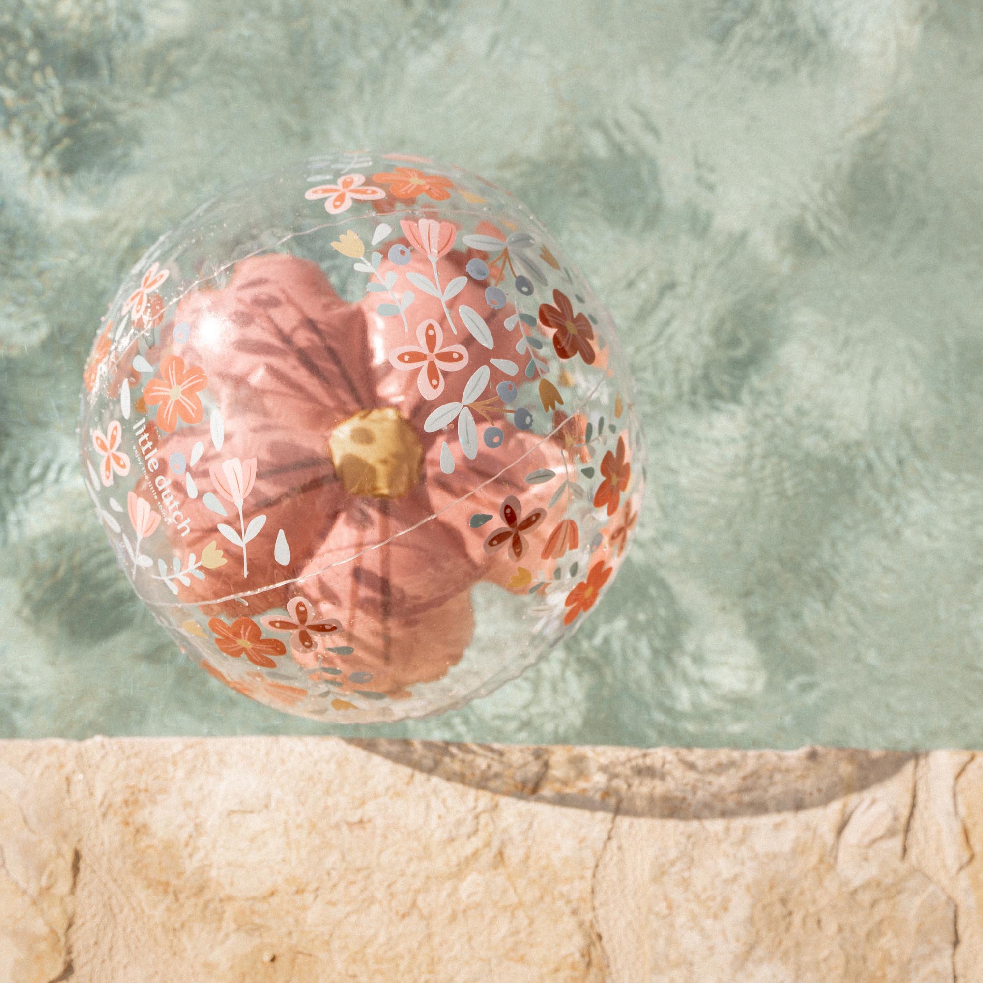 Wasserball 3D Pink Flowers