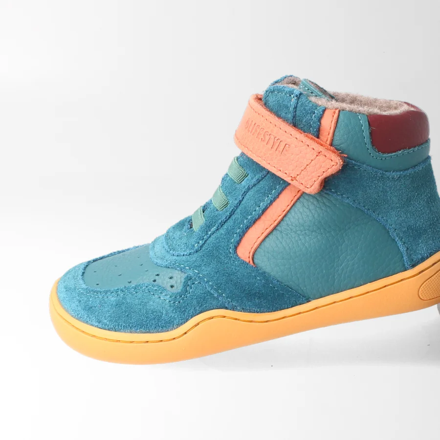 Barfußschuhe anurafroschSTYLE petrol Wolle
