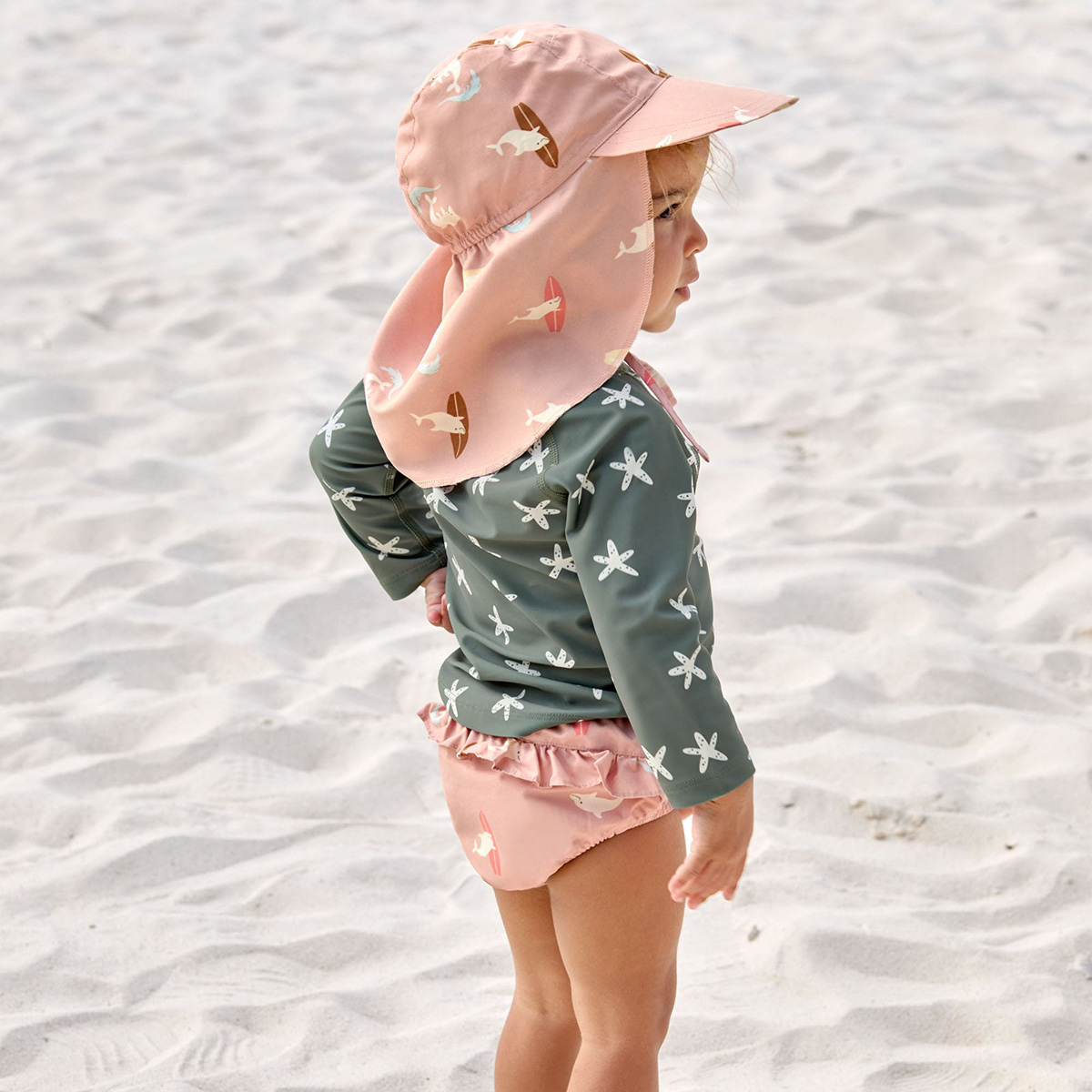 UV-Shirt langarm Starfish Deep Olive