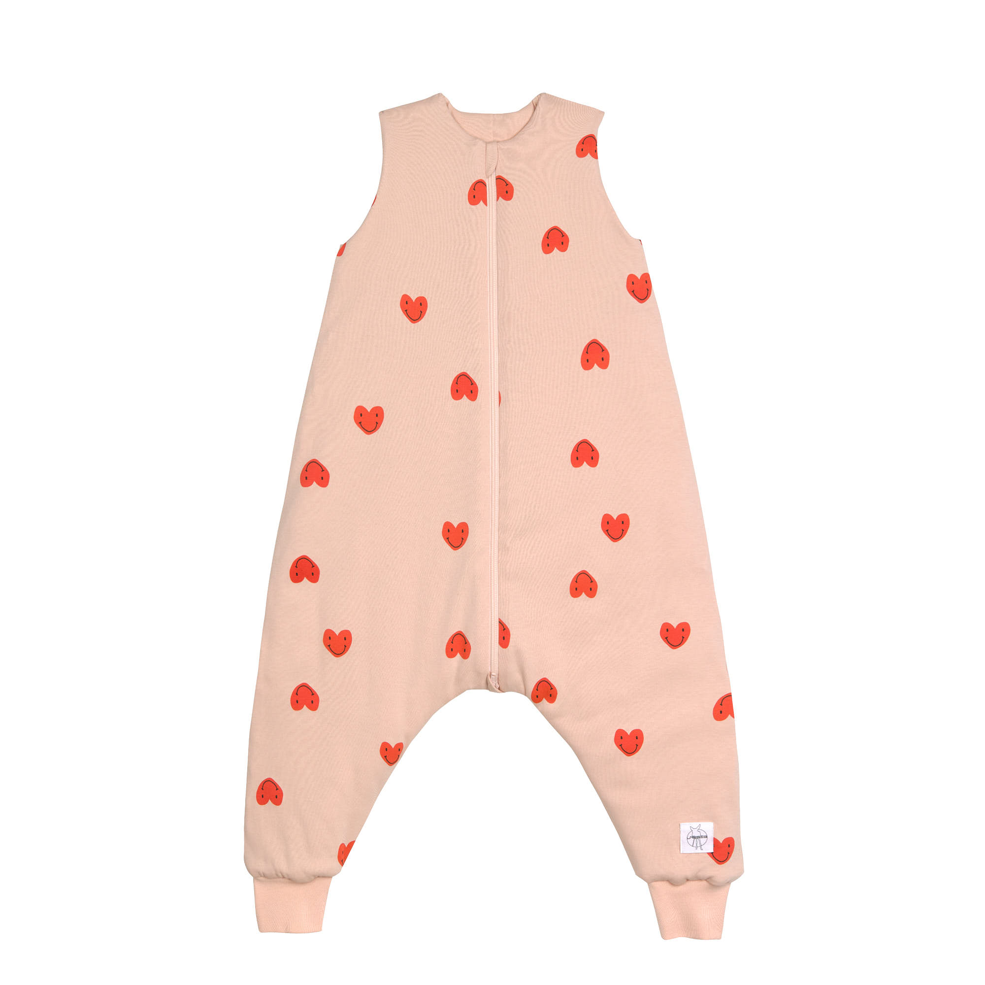 Schlafsack mit Füßen Heart Peach Rose 2,5 TOG