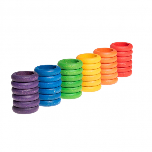 Holzspielzeug Set 36 Rings