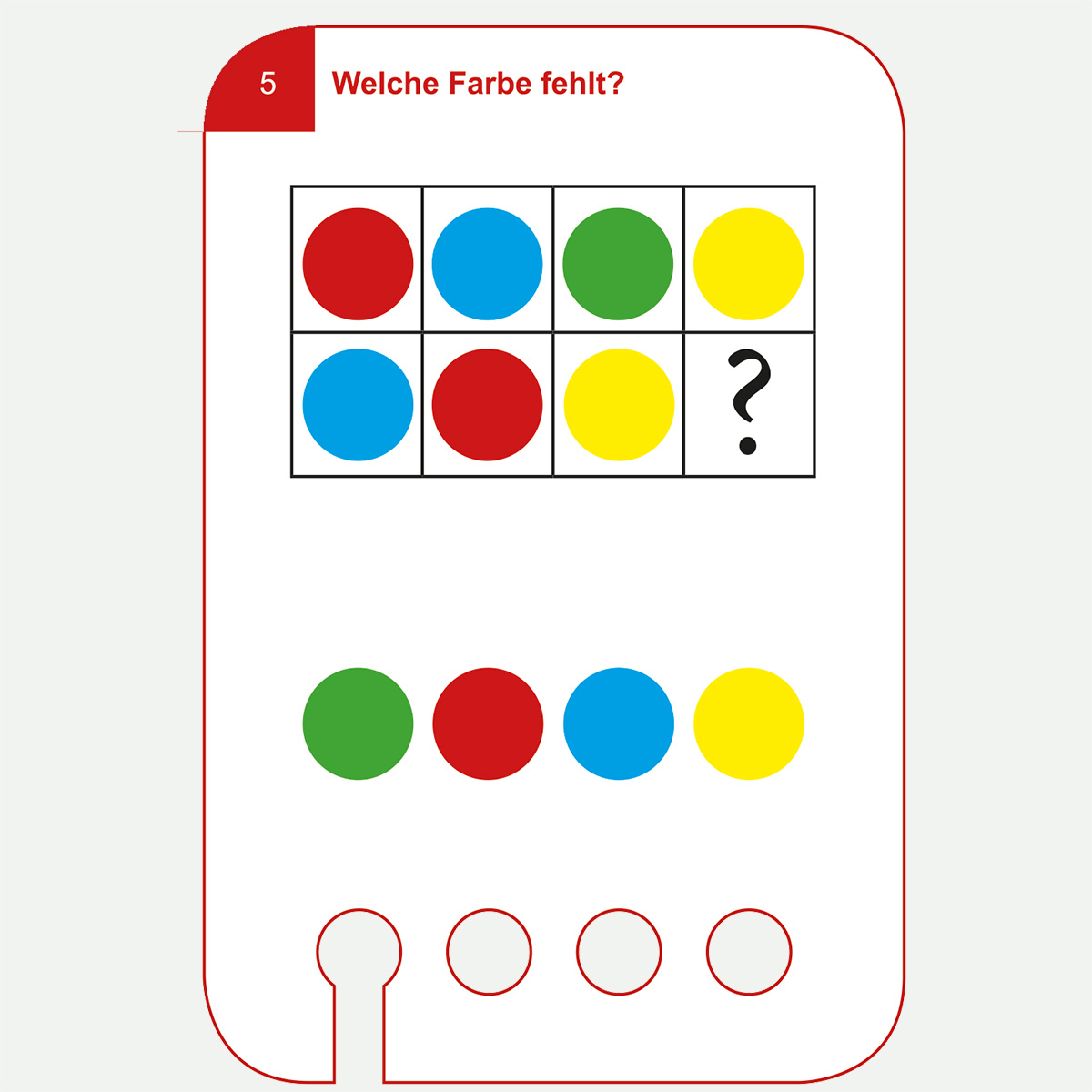Lochkasten Kartensatz 3+ Farb- und Formenspiele