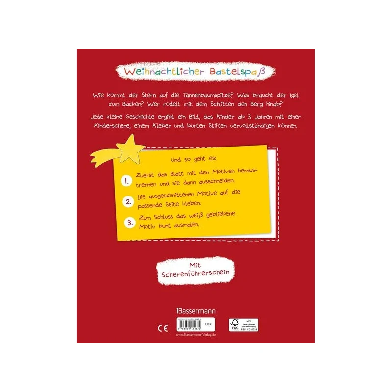 Schüttel den Weihnachtsbaum - das Ausschneidebuch. Schneiden, kleben, malen