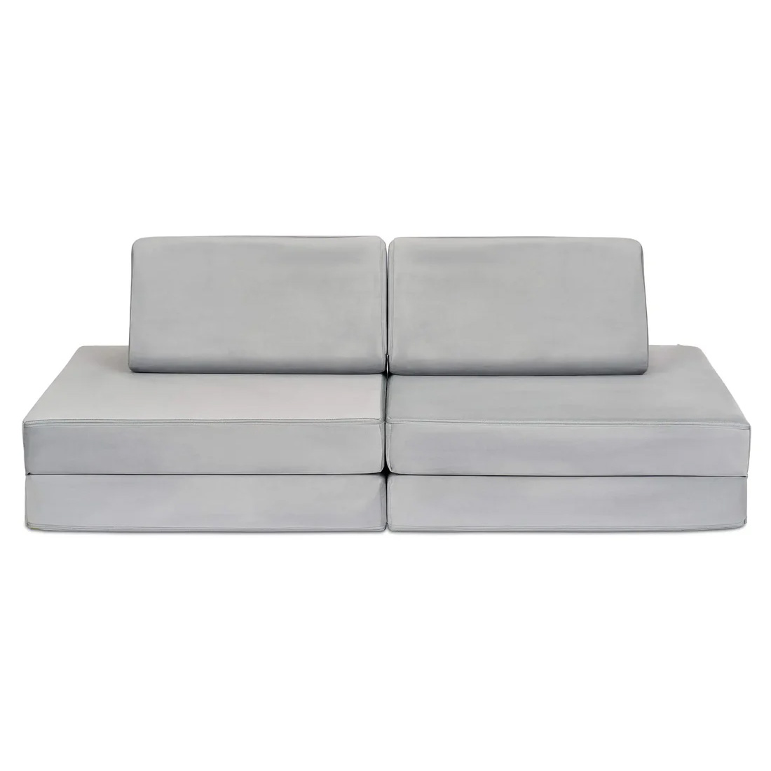 Mini Spielsofa Velours Mond Grau